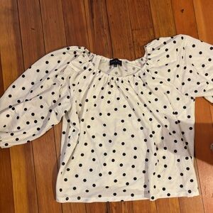 Premise Black and White Polka Dot Top